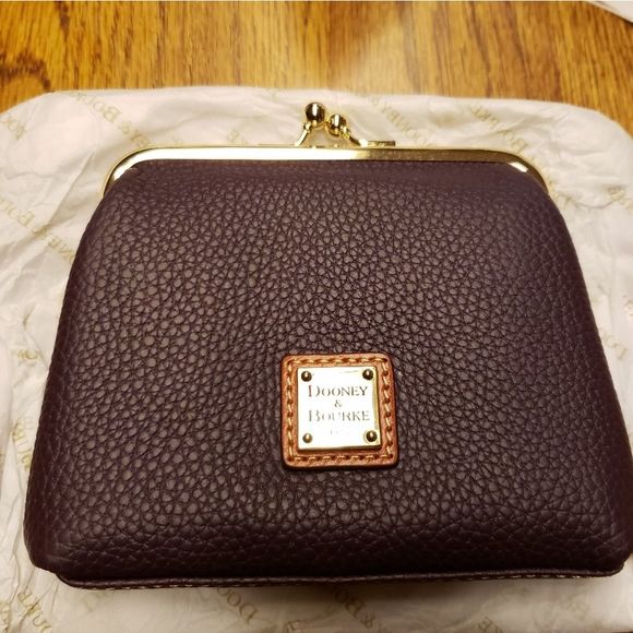 Dooney & Bourke Handbags - Dooney & Bourke Large Framed Purse in Plum Wine